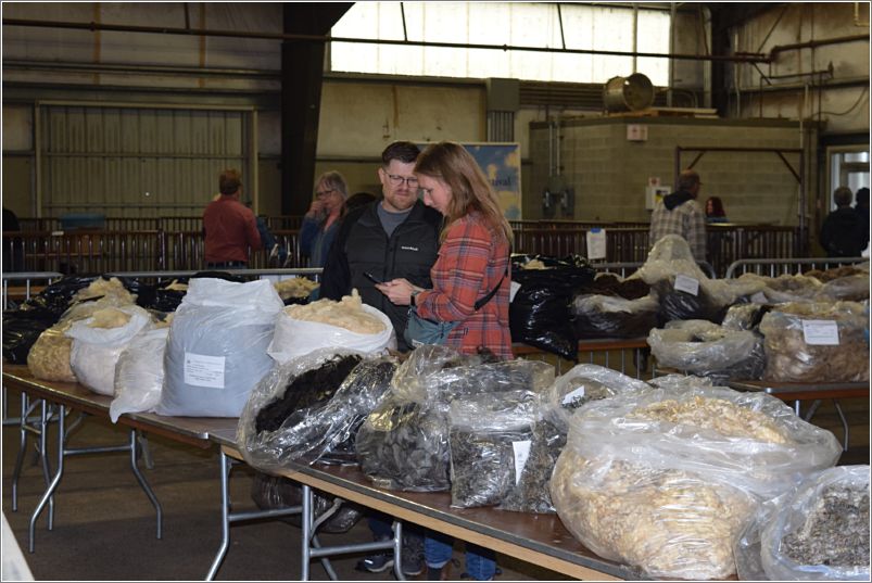  One table in the Fleece sale. Photo: Peggy Lundquist.